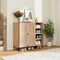 Costway Shoe Storage Cabinet with Flip Doors Adjustable and Removable Shelves for Entryway
